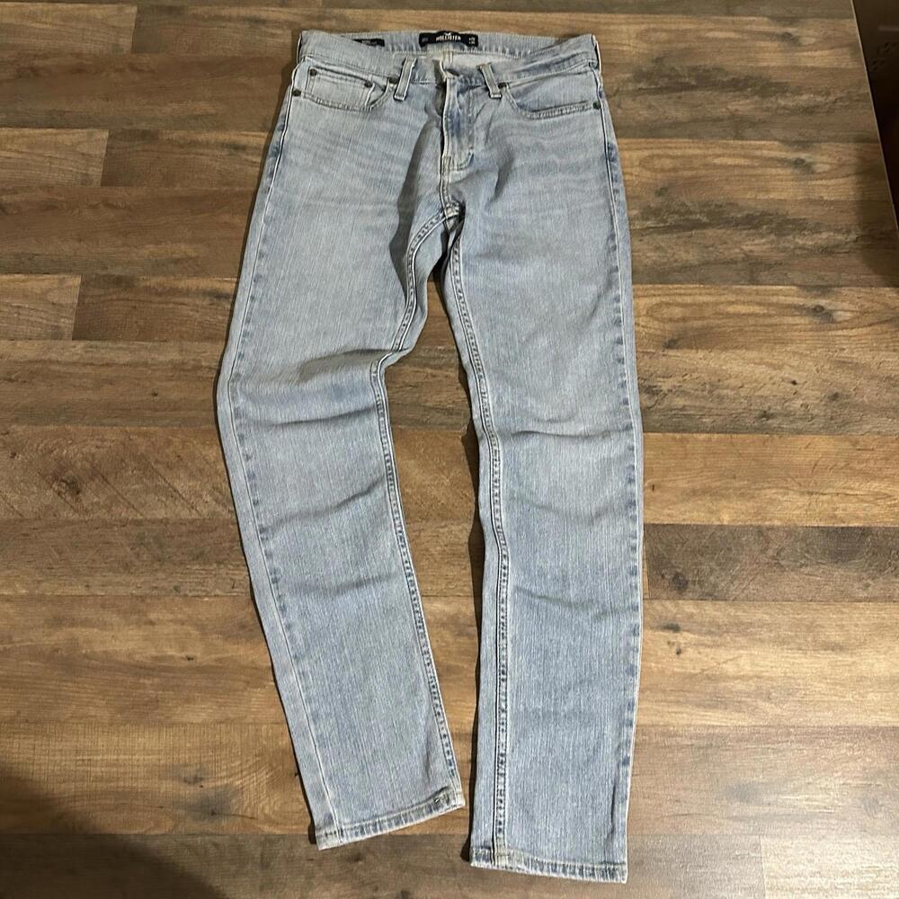 HOLLISTER Skinny Epic Flex Jeans Light Wash Stretch Denim Men’s Pants 28x30(x29)